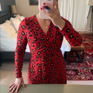 CAbi SIREN wrap dress SZ L